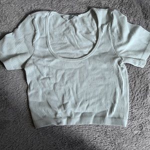 Stradivarius Cropped White Shirt